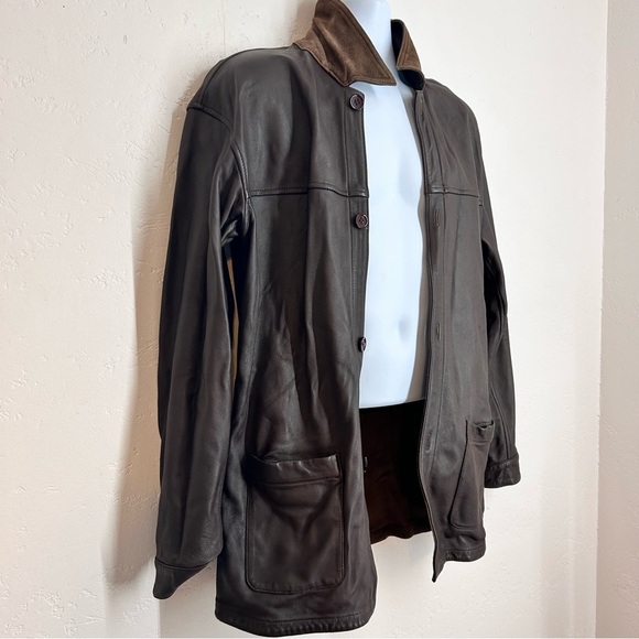 Bardelli Beverly Hills Vtg Men's Brown Suede Leather Reversible Jacket Size M - Picture 6 of 12